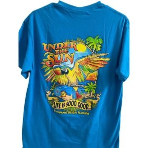 Nature bird double sided colorful Blue t-shirt Medium Florida Graphic